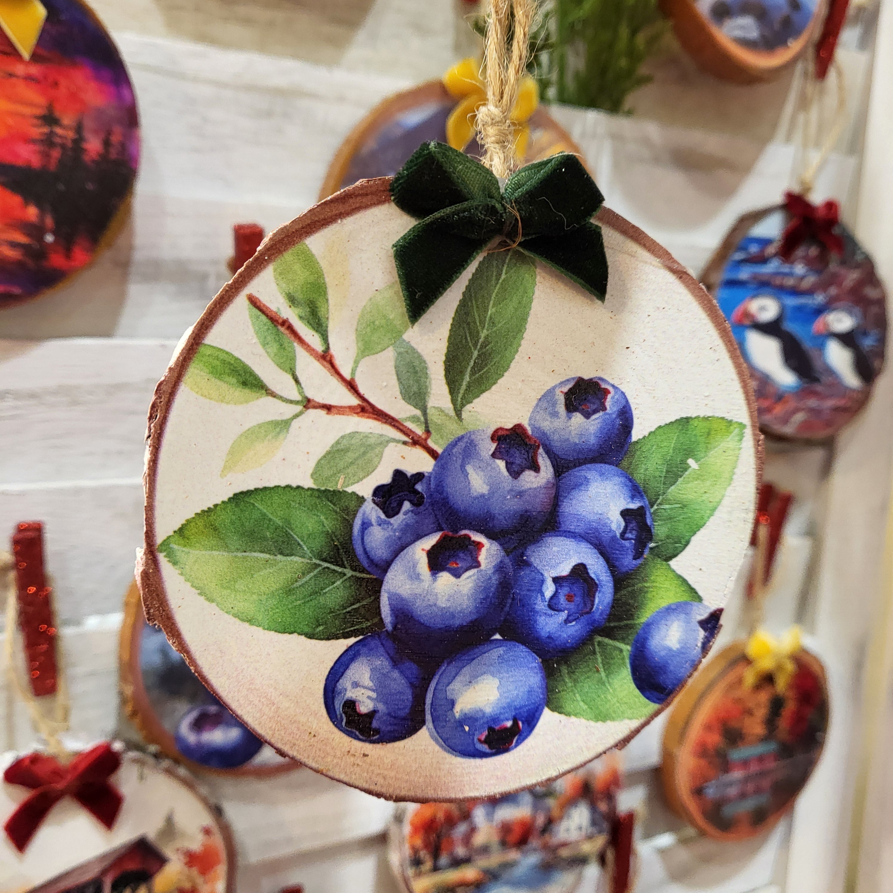 Blueberry Woodsie Art Ornament