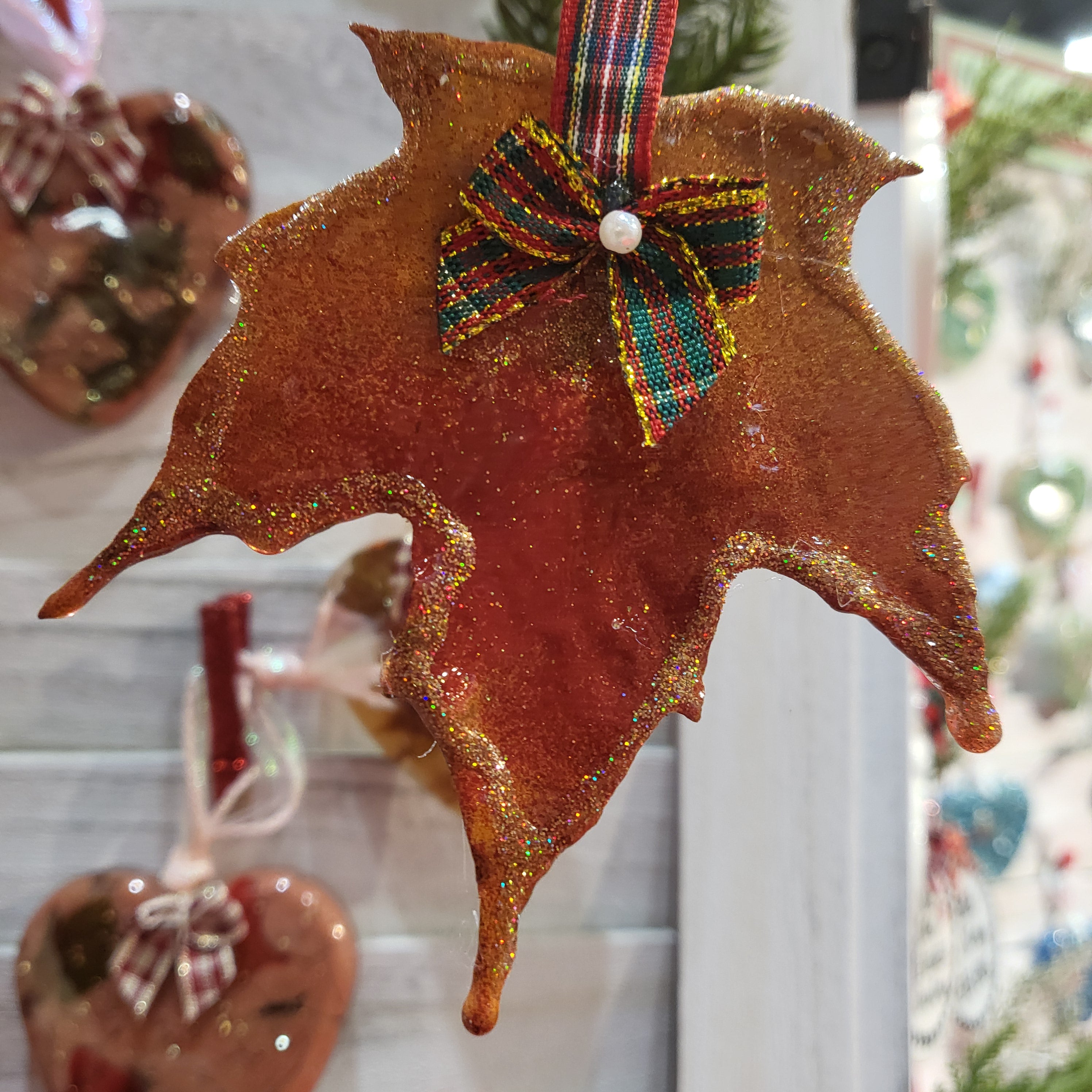 Maple Leaf Resin Ornament 2