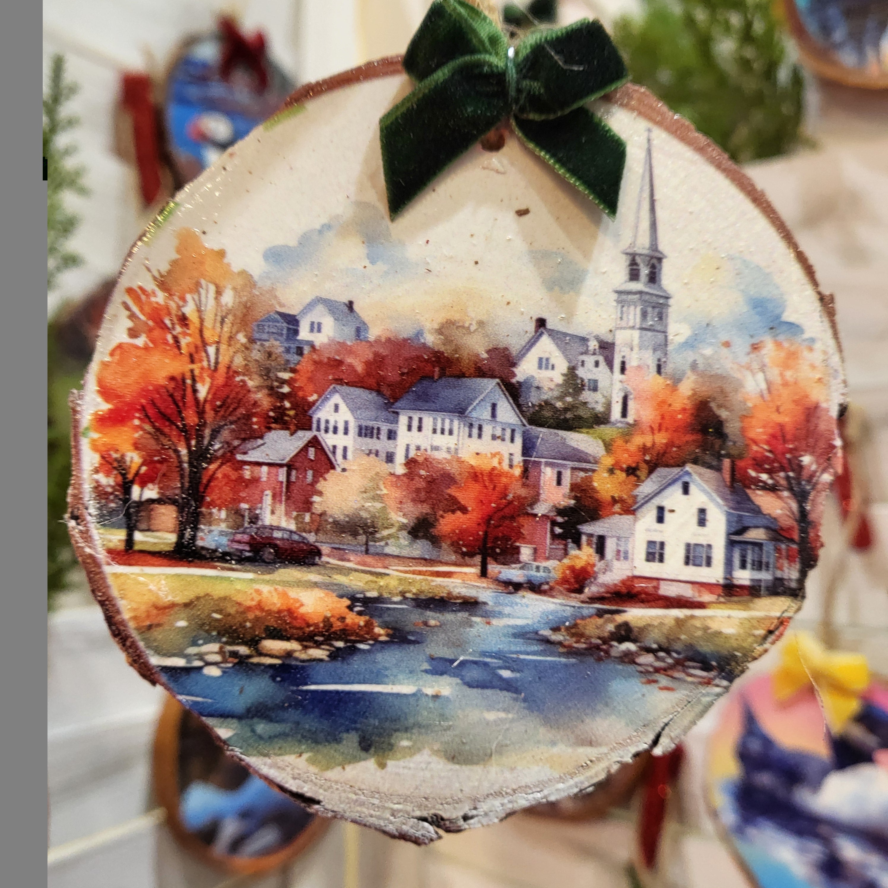 New England Village Woodsie Art Scene