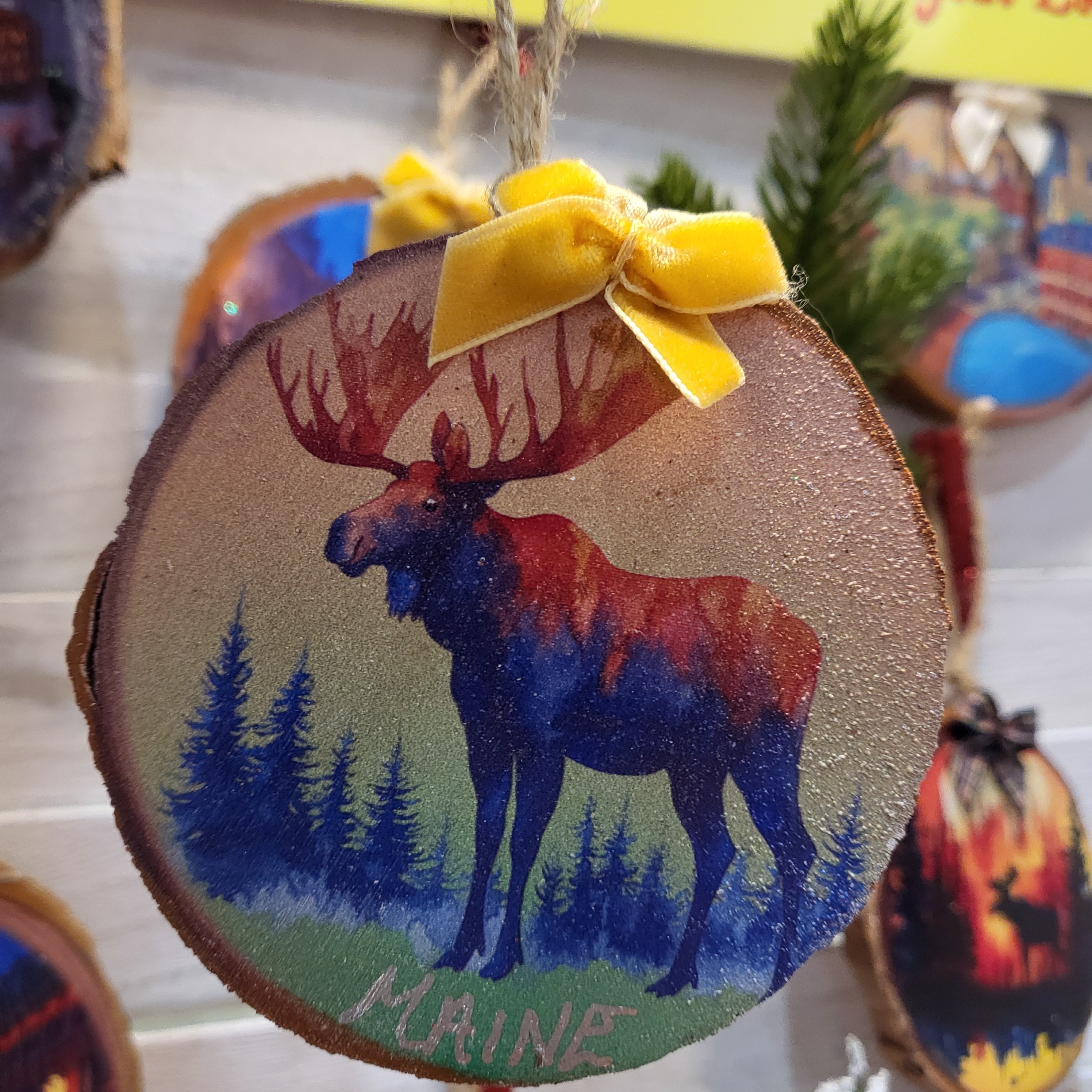Moose Woodsie Art Ornament 2